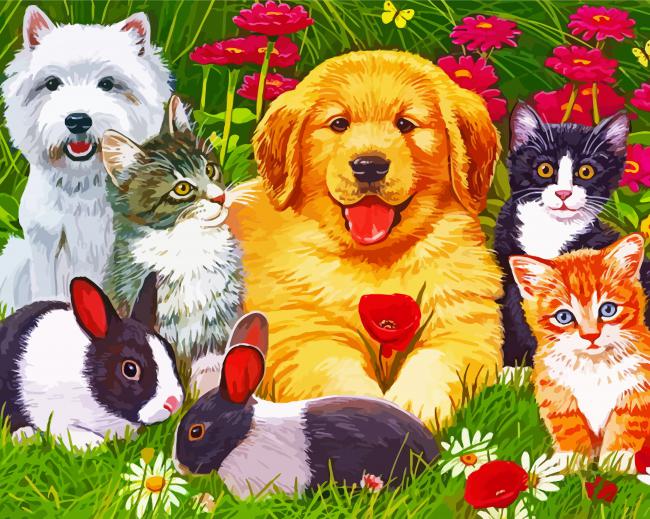 Pet Friends Diamond Paintings