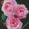 Pink Floribunda diamond painting