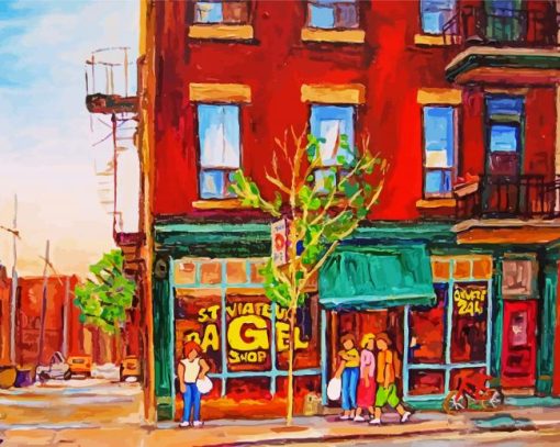 St Viateur Bagel Montreal Art Diamond Paintings