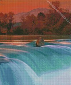 Sunset Over Manavgat Falls Diamond Paintings