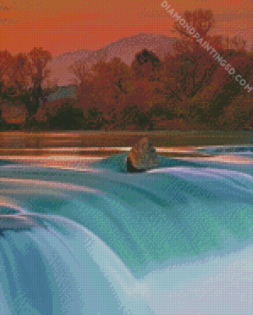 Sunset Over Manavgat Falls Diamond Paintings