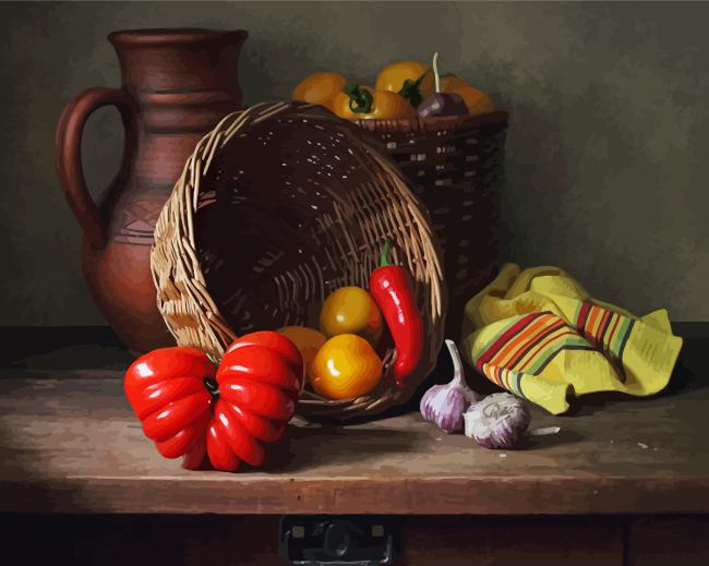 Vegetables Basket Diamond Paintings