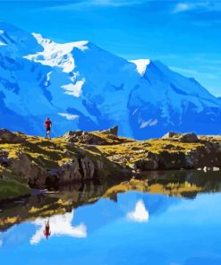 Water Reflection Mont Blanc Italy Diamond Paintings