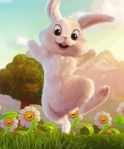 White Bunny Diamond Paintings