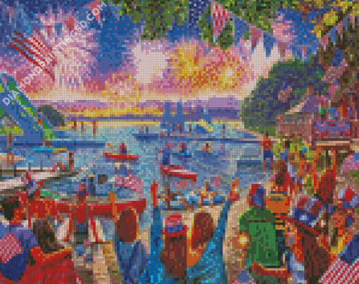 4th Of July Fireworks Diamond Paintings