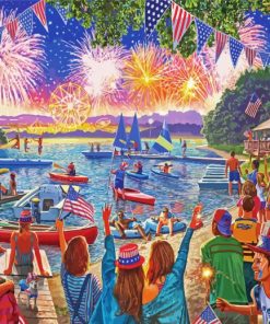 4th Of July Fireworks Diamond Paintings