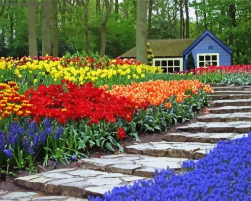 A Path To The Garden Landscape Diamond Paintings