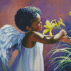 Black Baby Angel Diamond Paintings