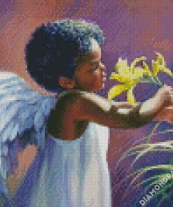 Black Baby Angel Diamond Paintings