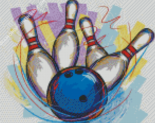 Bowling Illustration Diamond Paintings