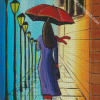 Lady Umbrella Diamond Paintings