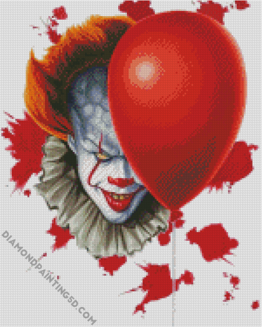 Penny Wise And The Creepy Clown Diamond Paintings