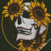 Skull Sunflower Diamond Paintings