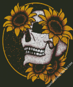 Skull Sunflower Diamond Paintings