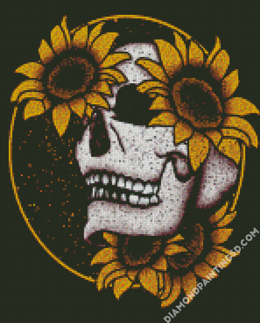 Skull Sunflower Diamond Paintings