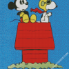 Snoopy And Mickey Mouse Diamond Paintings