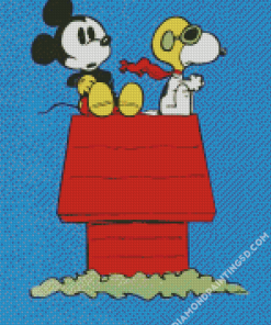 Snoopy And Mickey Mouse Diamond Paintings