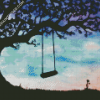 Tree Swing Silhouette Diamond Paintings