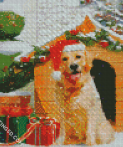 Aesthetic Dog Christmas Diamond Paintings