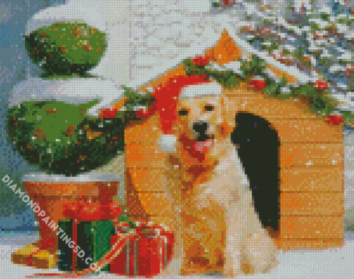 Aesthetic Dog Christmas Diamond Paintings