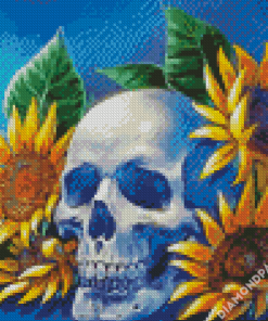 Aesthetic Skull Sunflower Diamond Paintings