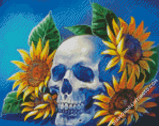 Aesthetic Skull Sunflower Diamond Paintings