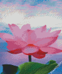 Aesthetic Pink Lotus Blossom Diamond Paintings