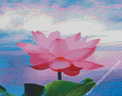 Aesthetic Pink Lotus Blossom Diamond Paintings