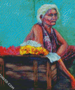 Asian Old Lady Diamond Paintings