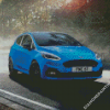 Blue Fiesta Car Diamond Paintings