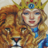 Cute Leo Girl Diamond Paintings