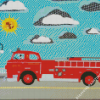 Fire Truck Diamond Paintings