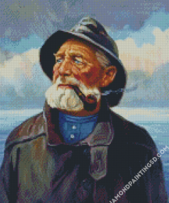 Old Sea Captain Diamond Paintings