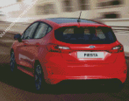 Red Fiesta Car Diamond Paintings