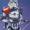 Storm Trooper Splatter Diamond Paintings