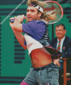 American Tenis Player Kirk Agassi Diamond Paintings