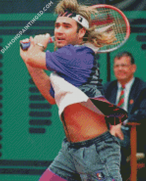 American Tenis Player Kirk Agassi Diamond Paintings