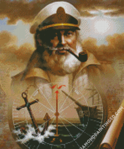 Vintage Sea Captain Diamond Paintings