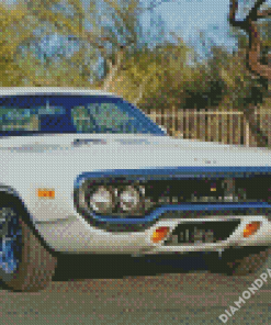 White 1971 Roadrunner Diamond Paintings