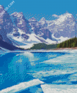 Lake Banff In Winter Diamond Paintings