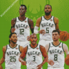 Milwaukee Bucks Players Diamond Paintings