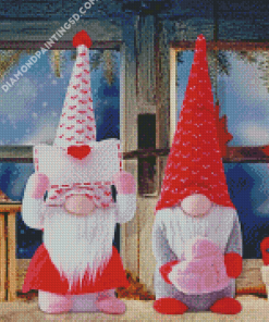 Valentines Day Gnomes Diamond Paintings