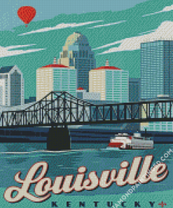 Louisville City Poster Diamond Paintings