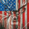 American Flag Deer Diamond Paintings