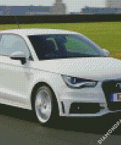 Audi A1 White Car Diamond Paintings