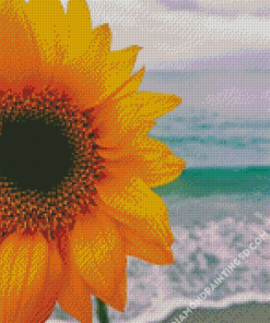 Beach Sunflowers Diamond Paintings