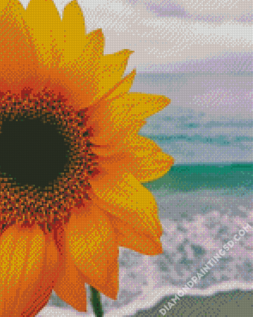 Beach Sunflowers Diamond Paintings