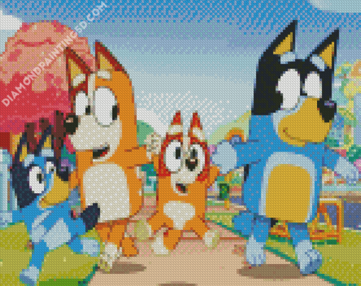 Bluey Family Diamond Paintings