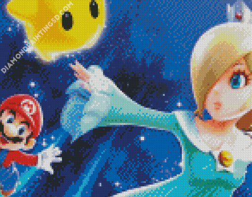 Mario Galaxy Rosalina Diamond Paintings