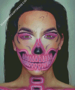 Neon Skeleton Beauty Diamond Paintings